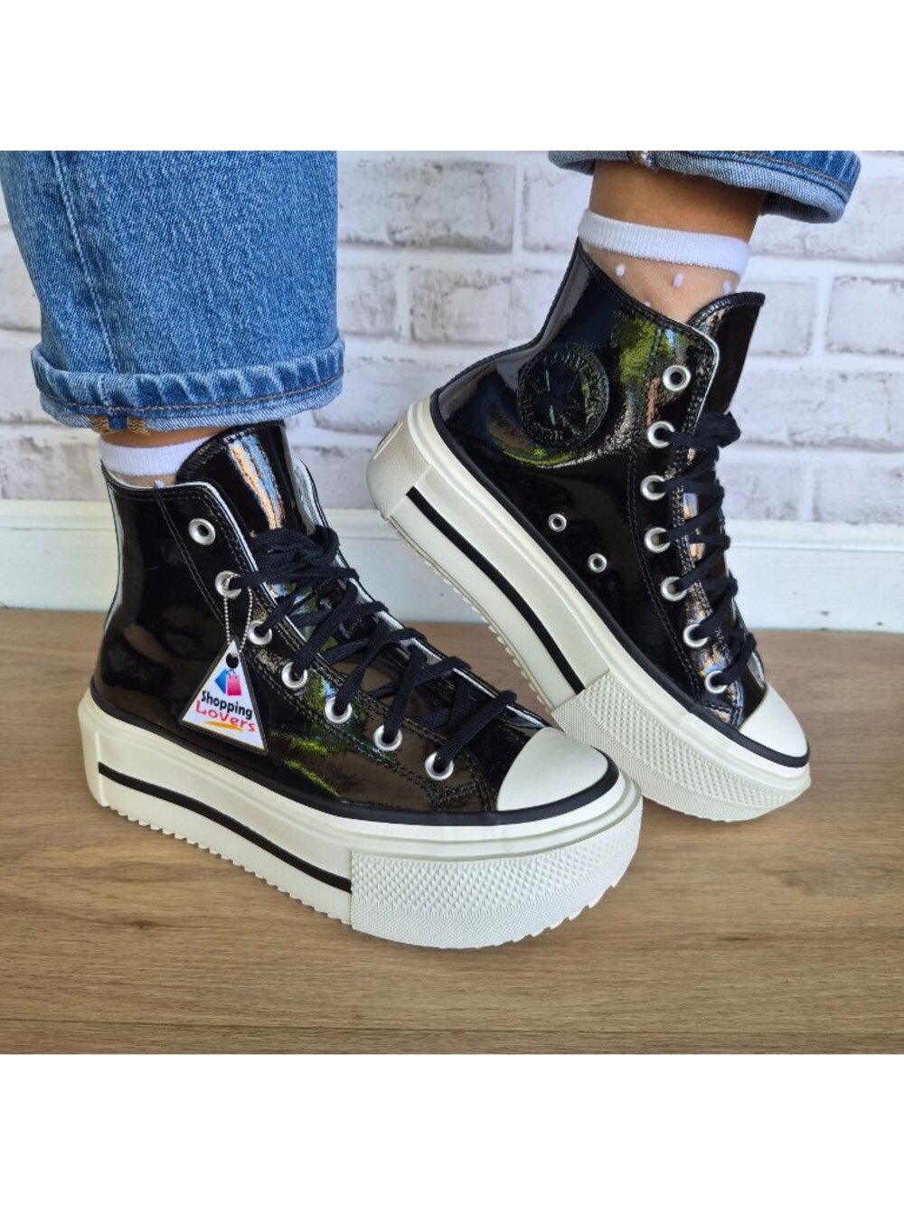⭐Converse Lift Double Stack Platform Sz 10 Women's shoes sneakers Black A12977C⭐